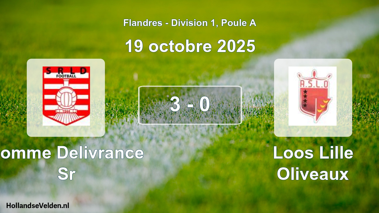 Match joué: Lomme Delivrance Sr - Loos Lille Oliveaux 3 - 0 (19 octobre 2025)