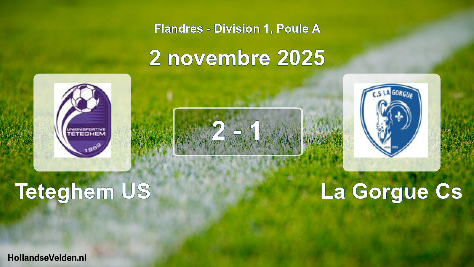 Gespeelde wedstrijd: Teteghem US - La Gorgue Cs 2 - 1 (2 november 2025)