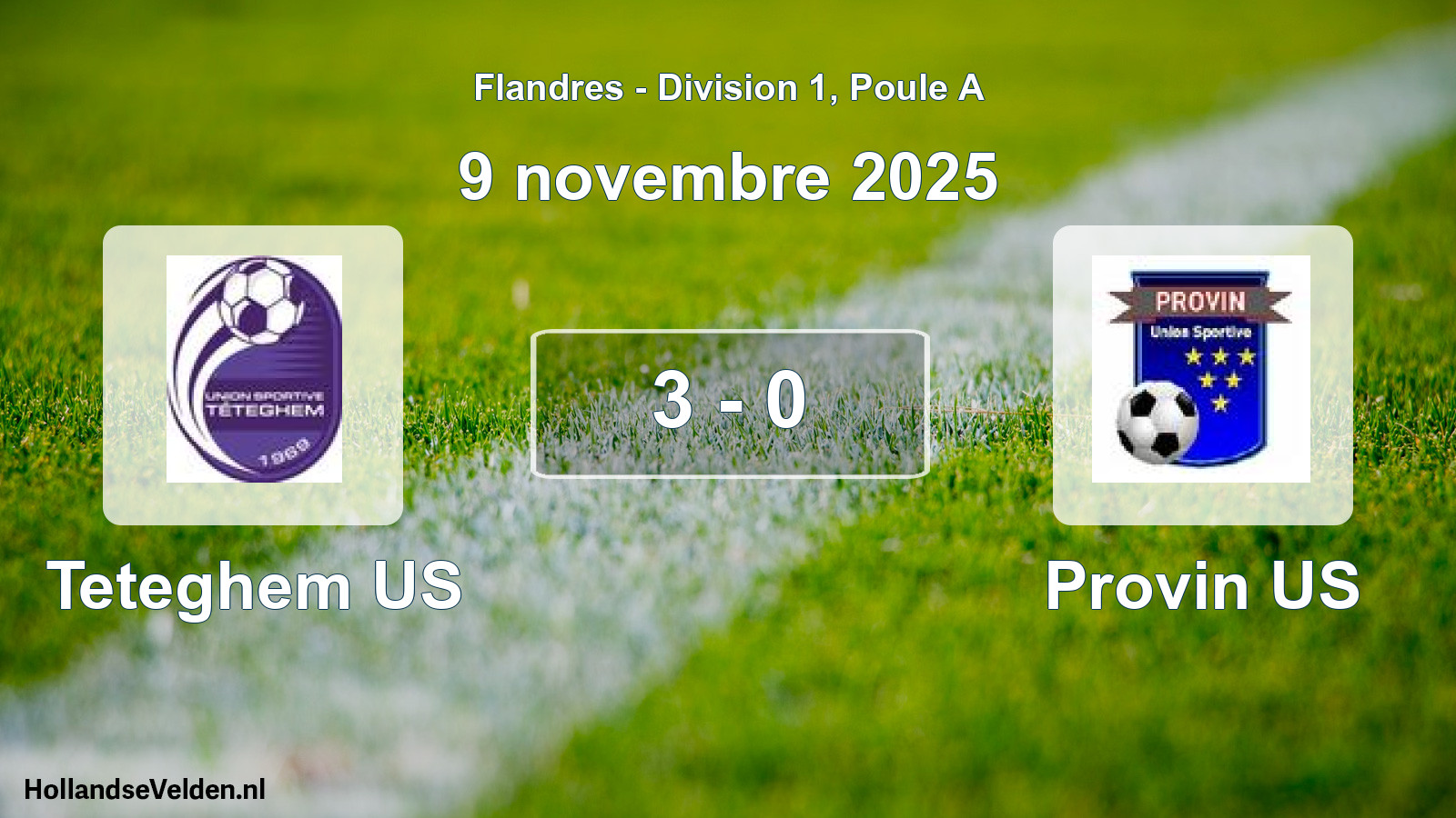 Match joué: Teteghem US - Provin US 3 - 0 (9 novembre 2025)