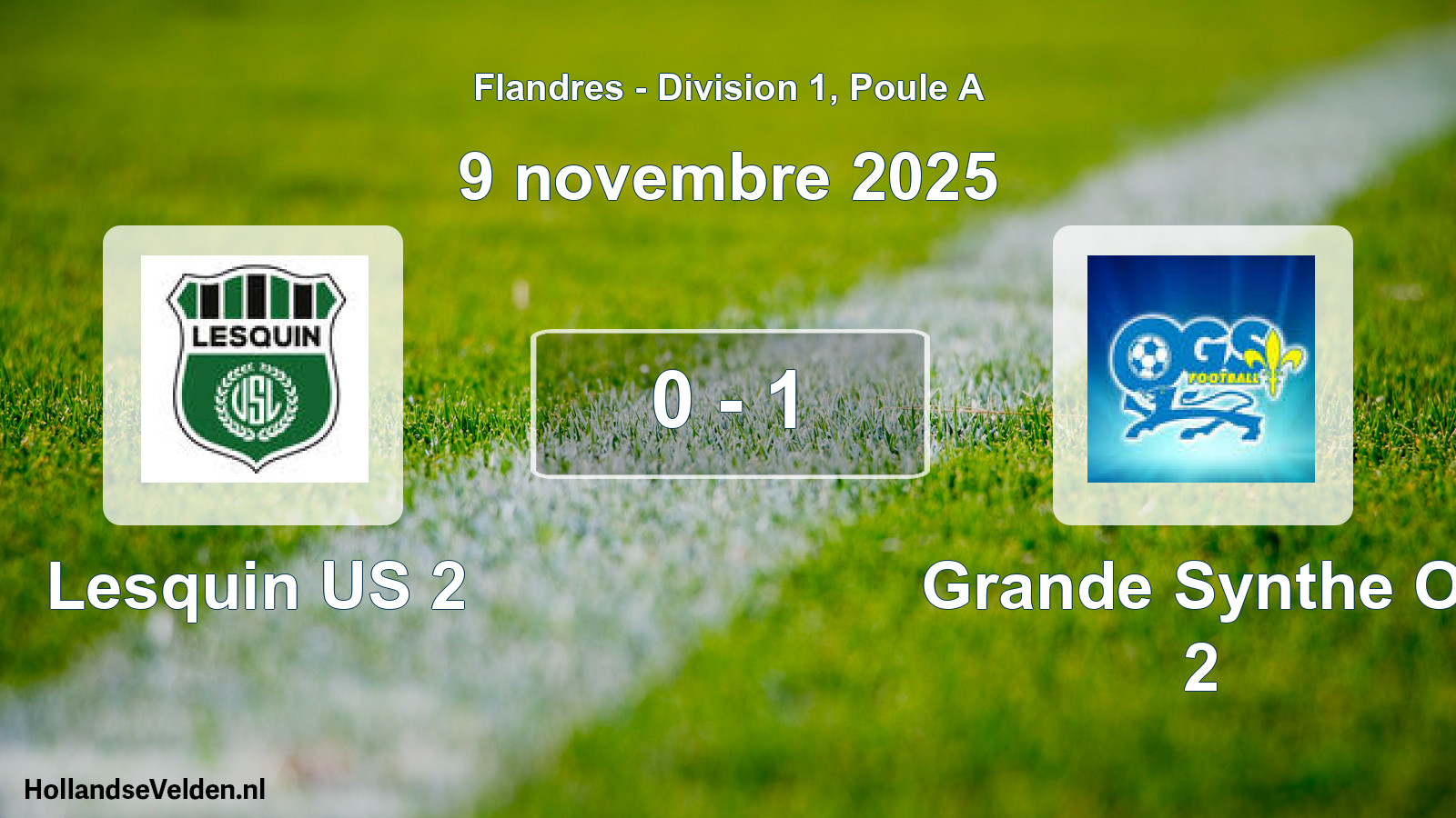 Gespeelde wedstrijd: Lesquin US 2 - Grande Synthe O. 2 0 - 1 (9 november 2025)