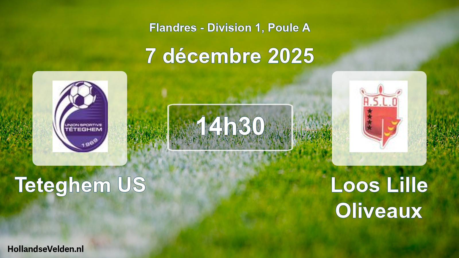 Match programmé: Teteghem US - Loos Lille Oliveaux (7 décembre 2025)