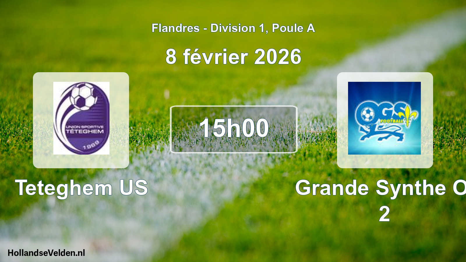 Geplande wedstrijd: Teteghem US - Grande Synthe O. 2 (8 februari 2026)