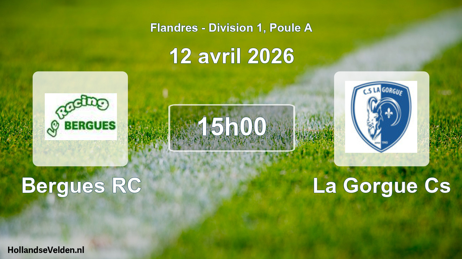 Match programmé: Bergues RC - La Gorgue Cs (12 avril 2026)