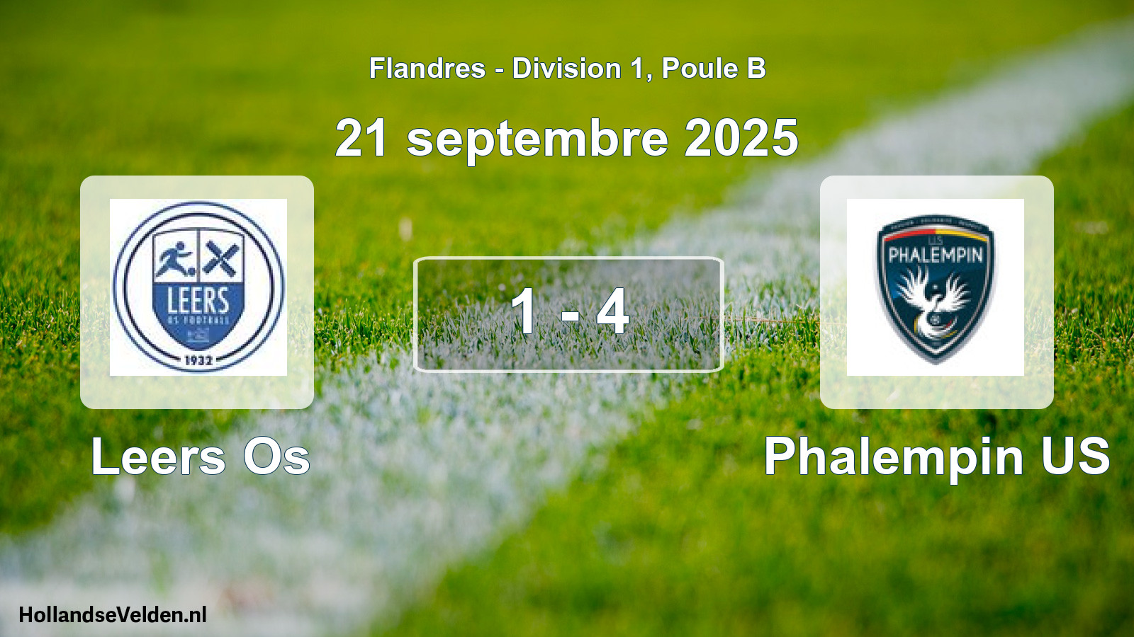 Match joué: Leers Os - Phalempin US 1 - 4 (21 septembre 2025)