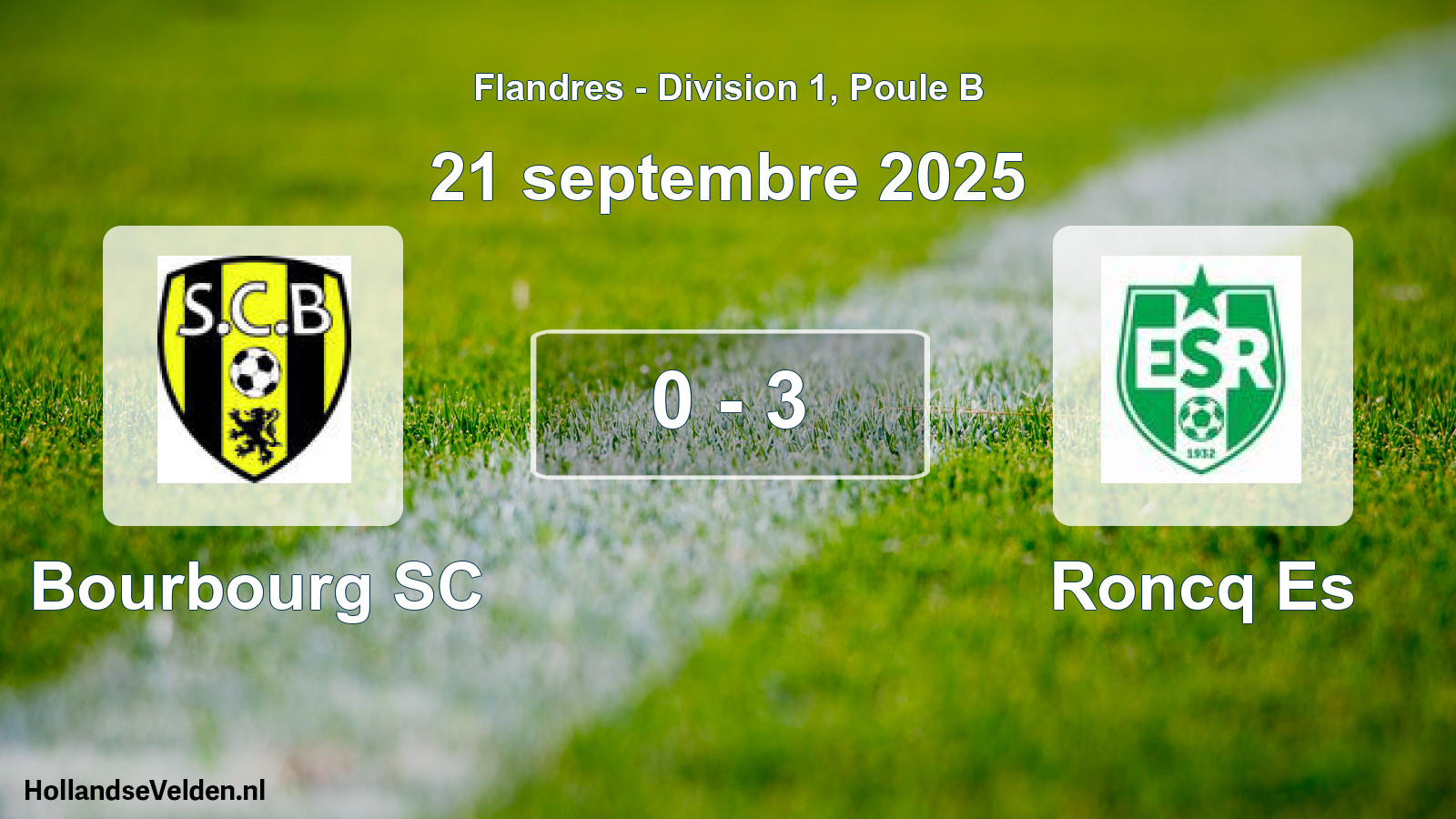 Match joué: Bourbourg SC - Roncq Es 0 - 3 (21 septembre 2025)