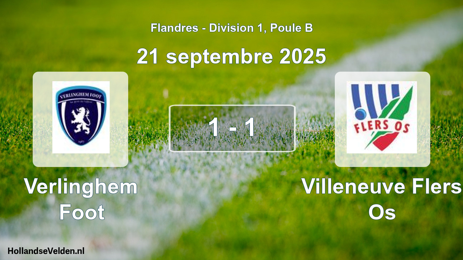 Match joué: Verlinghem Foot - Villeneuve Flers Os 1 - 1 (21 septembre 2025)
