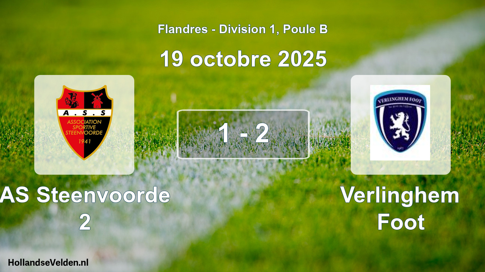 Total number of matches played: AS Steenvoorde 2 - Verlinghem Foot 1 - 2 (19 October 2025)