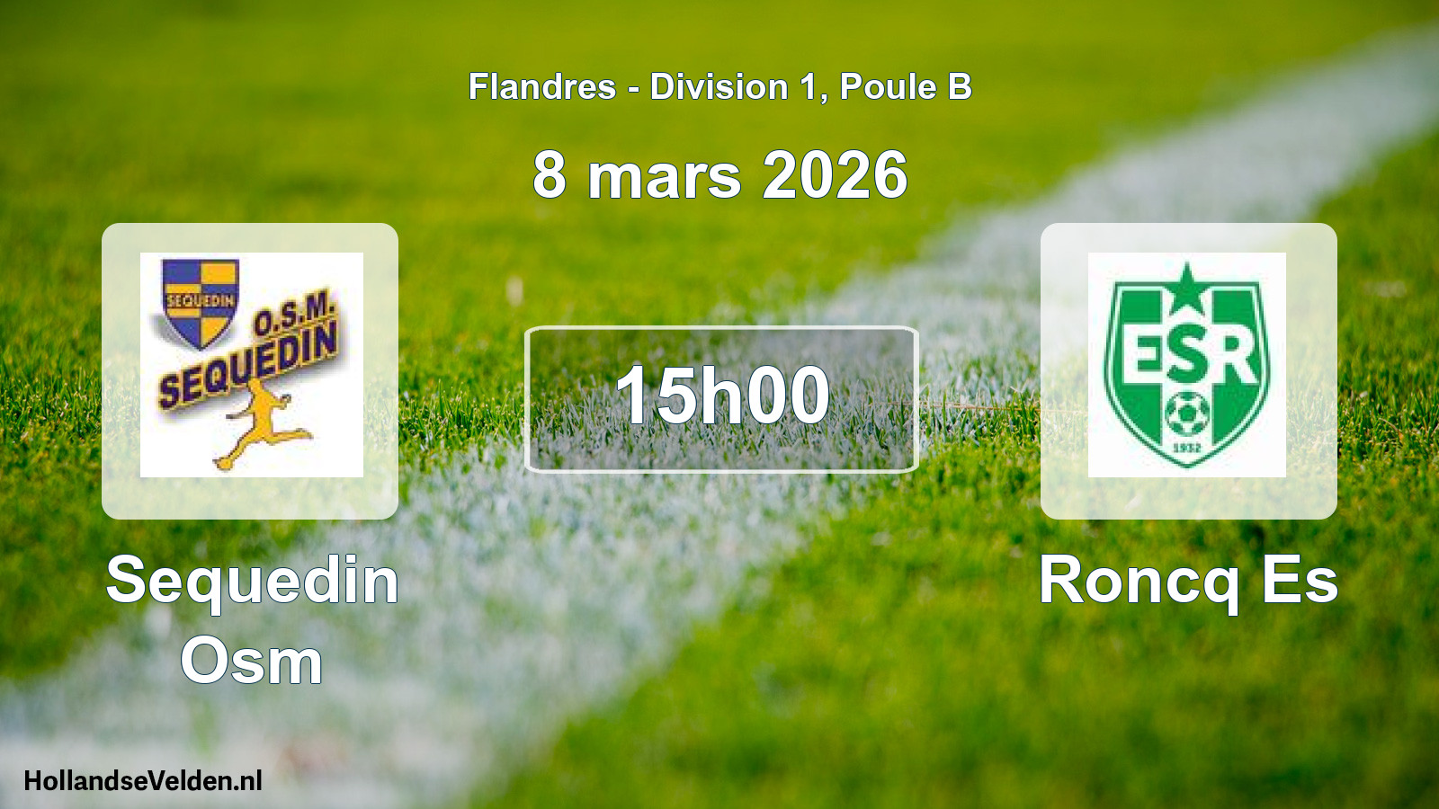 Geplande wedstrijd: Sequedin Osm - Roncq Es (8 maart 2026)