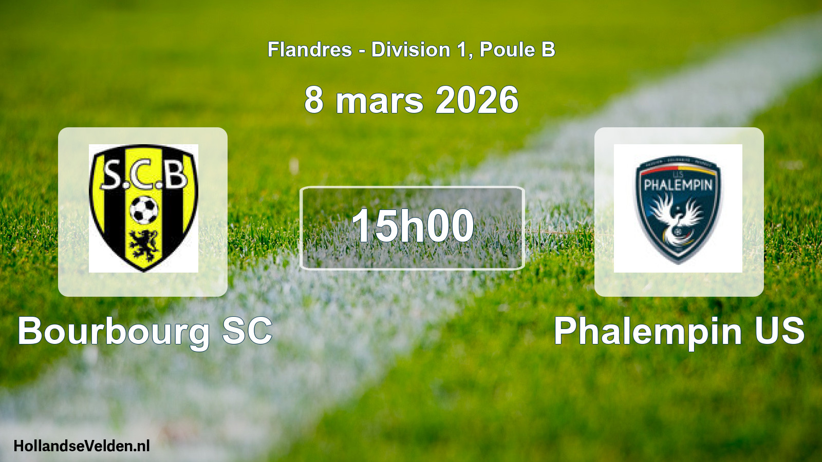 Match programmé: Bourbourg SC - Phalempin US (8 mars 2026)