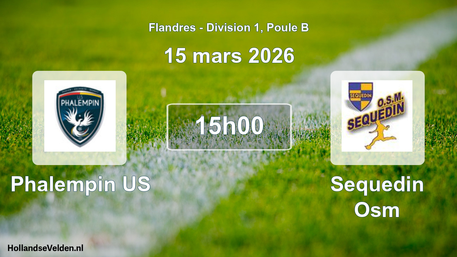 Match programmé: Phalempin US - Sequedin Osm (15 mars 2026)
