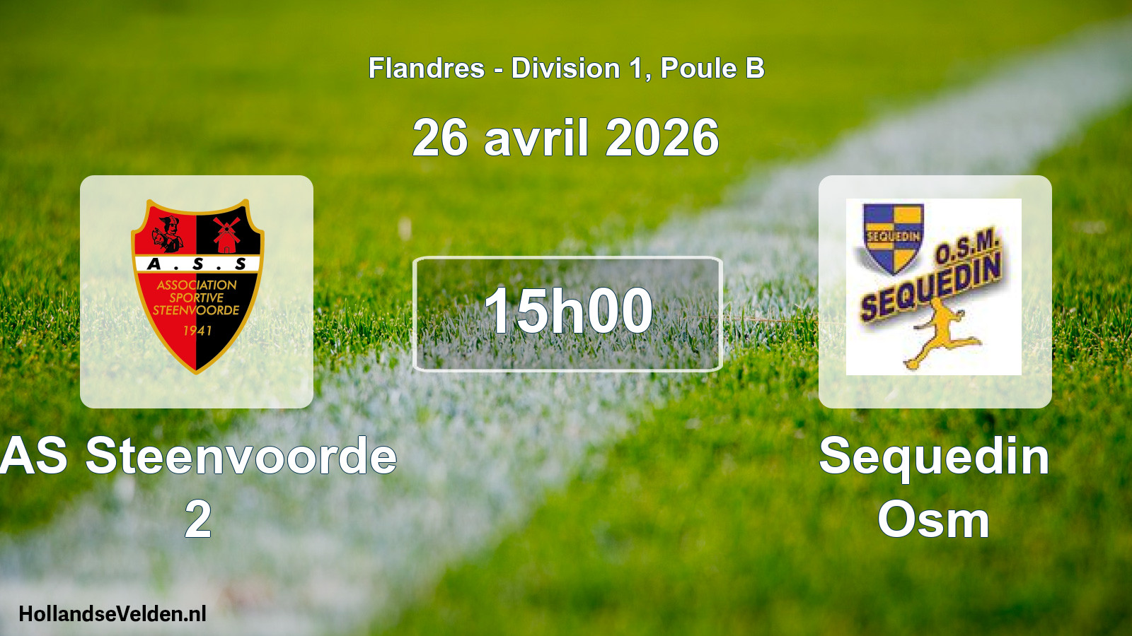 Scheduled Match: AS Steenvoorde 2 - Sequedin Osm (26 April 2026)