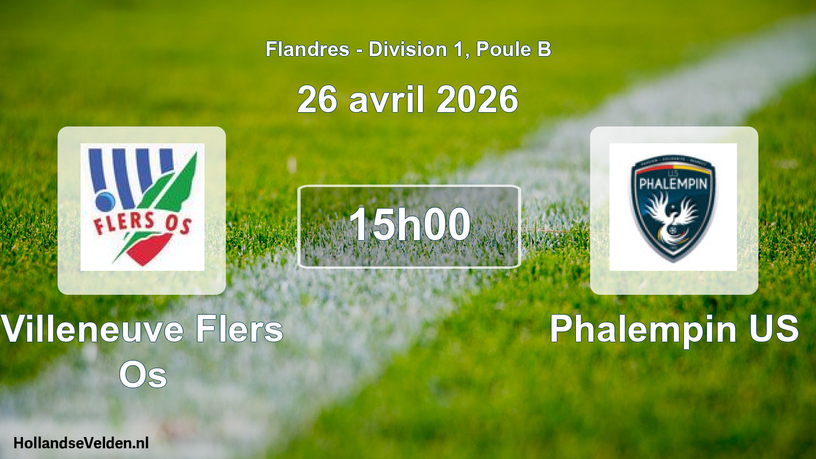 Match programmé: Villeneuve Flers Os - Phalempin US (26 avril 2026)