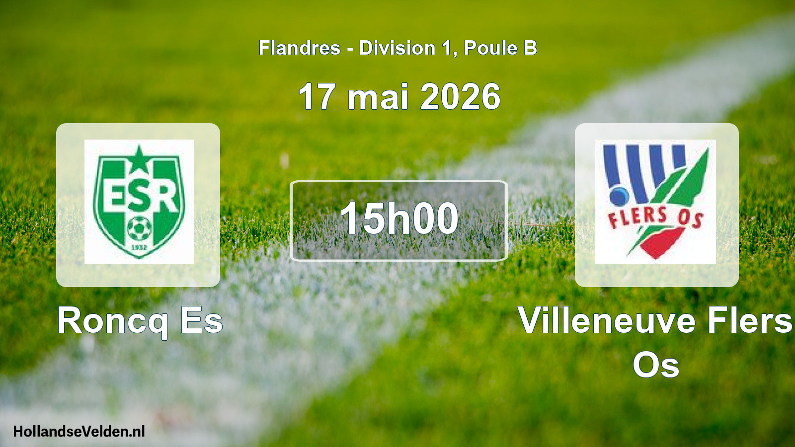 Match programmé: Roncq Es - Villeneuve Flers Os (17 mai 2026)