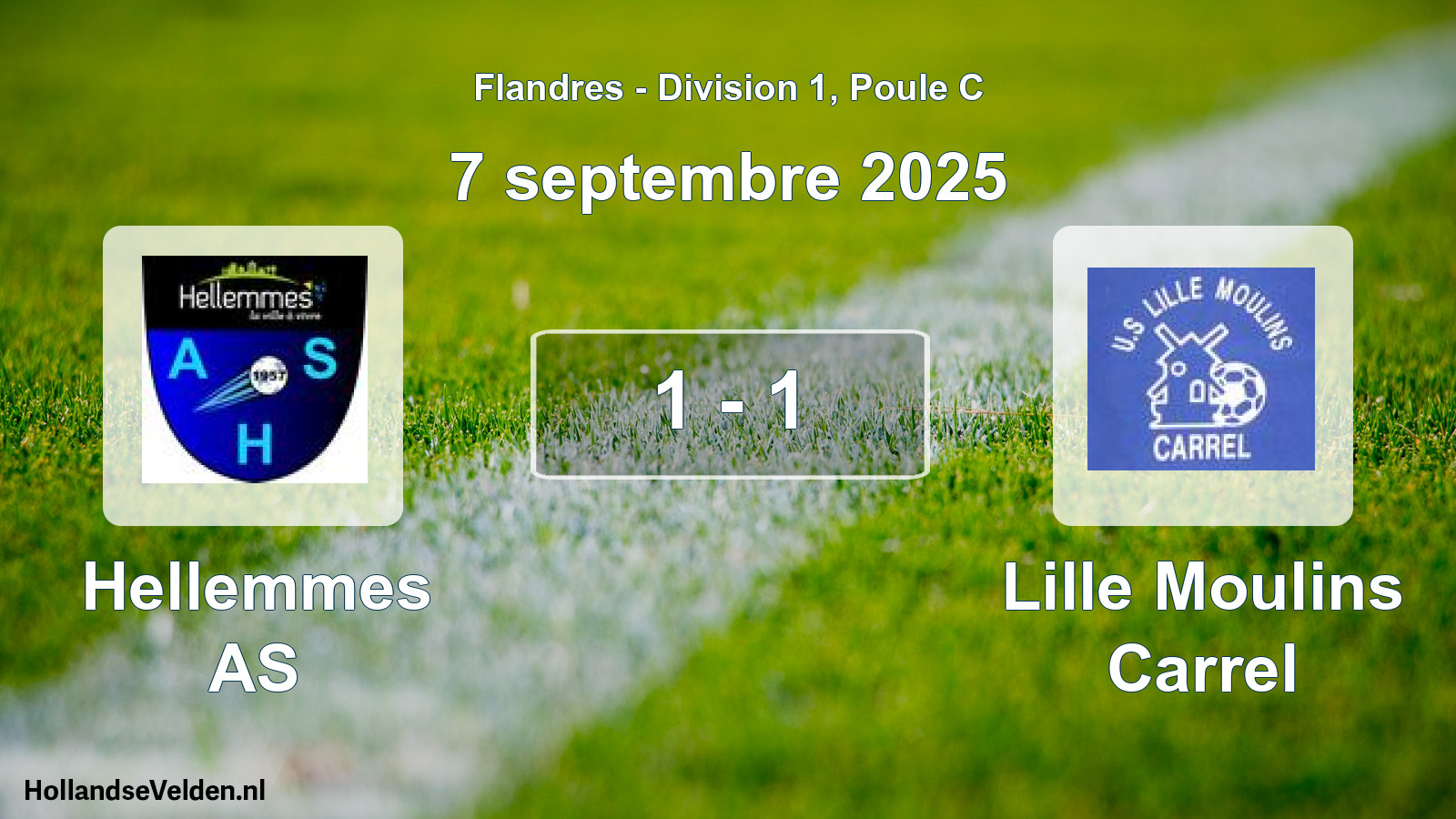 Gespeelde wedstrijd: Hellemmes AS - Lille Moulins Carrel 1 - 1 (7 september 2025)