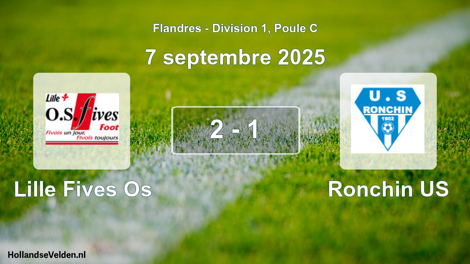 Gespeelde wedstrijd: Lille Fives Os - Ronchin US 2 - 1 (7 september 2025)