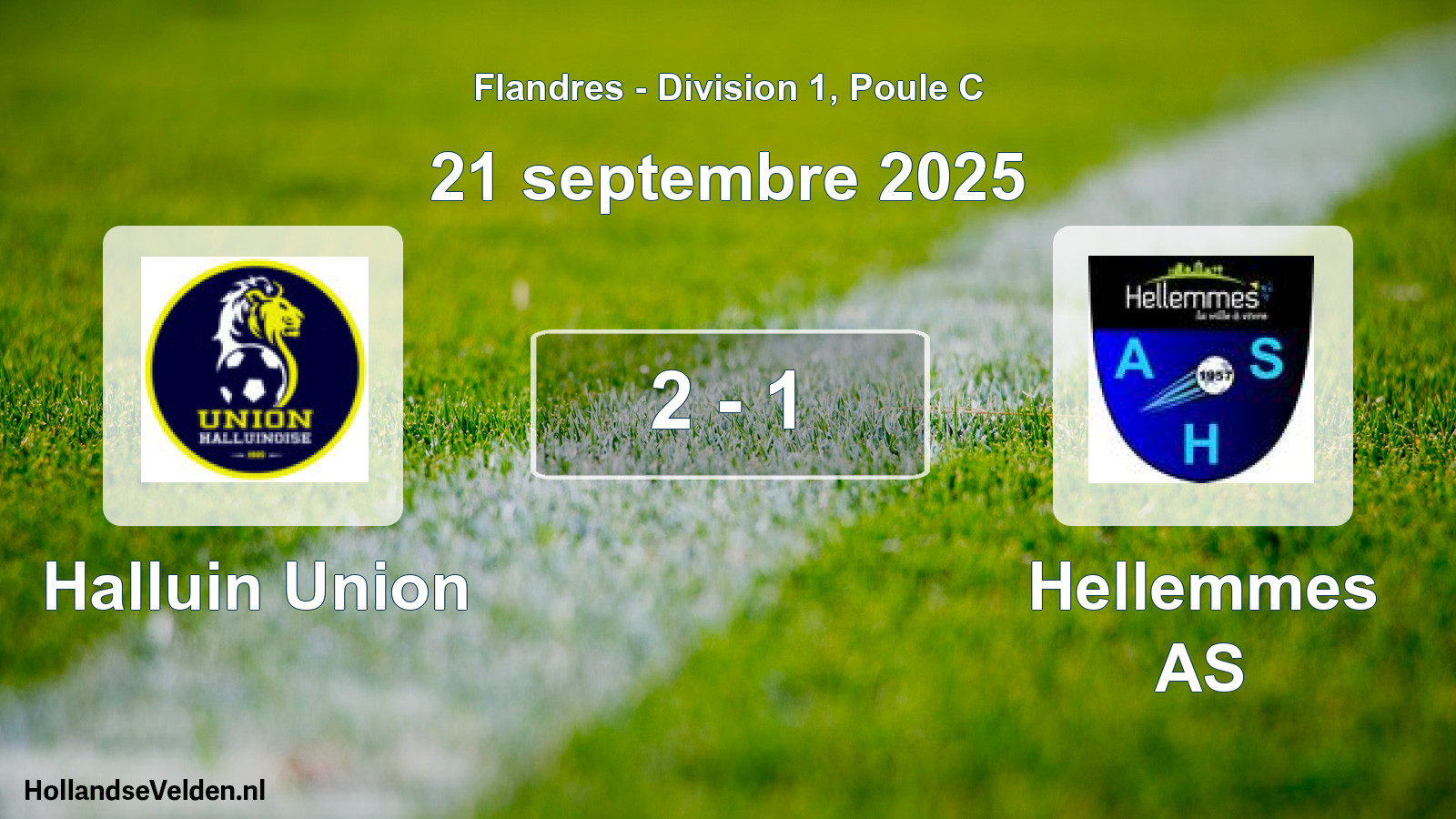 Total number of matches played: Halluin Union - Hellemmes AS 2 - 1 (21 September 2025)