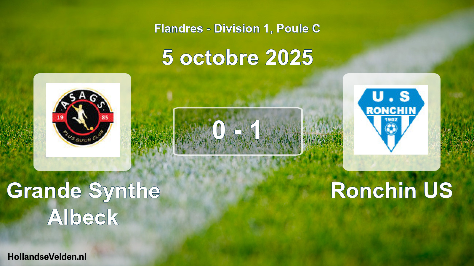 Gespeelde wedstrijd: Grande Synthe Albeck - Ronchin US 0 - 1 (5 oktober 2025)
