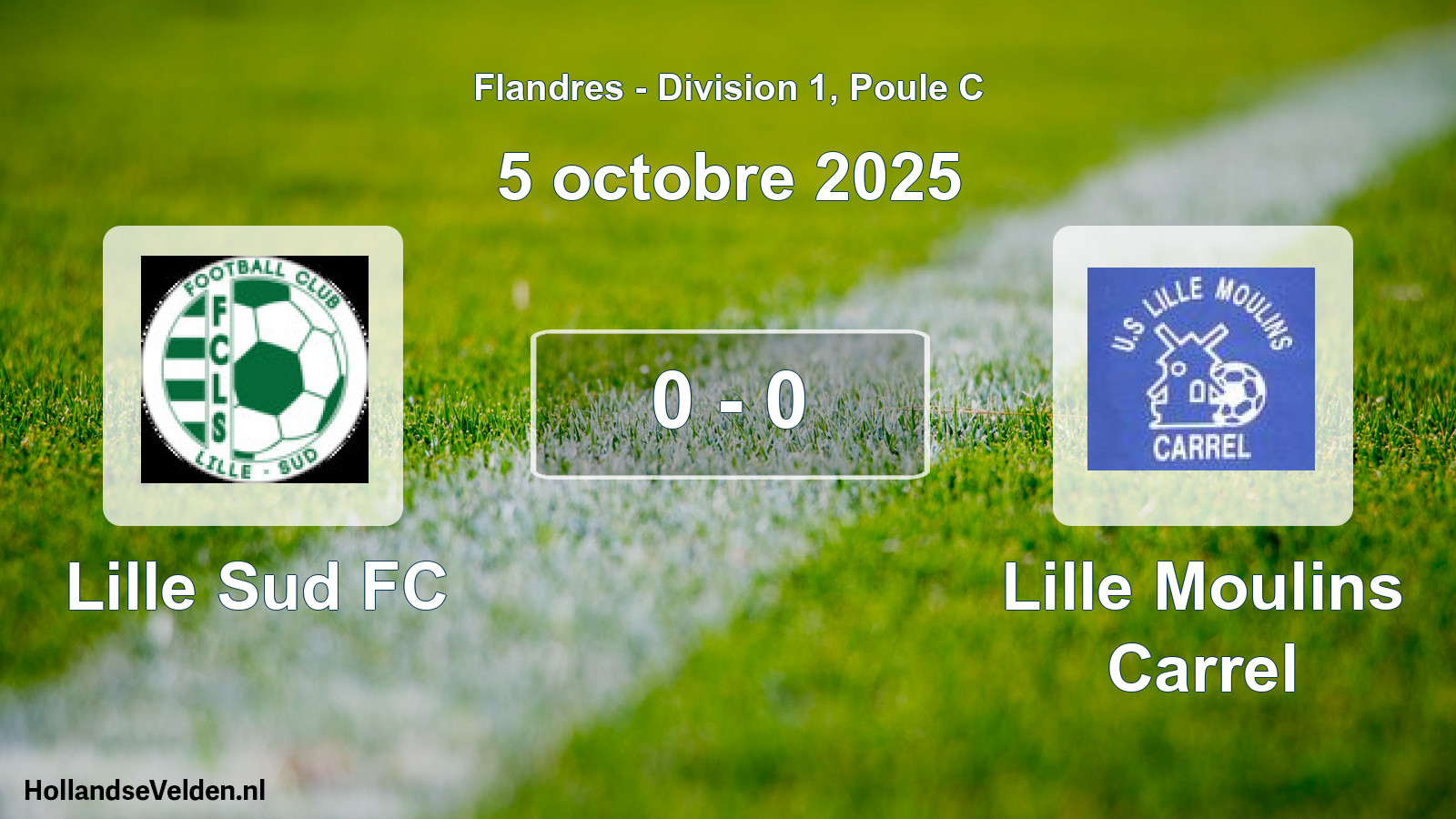 Match joué: Lille Sud FC - Lille Moulins Carrel 0 - 0 (5 octobre 2025)