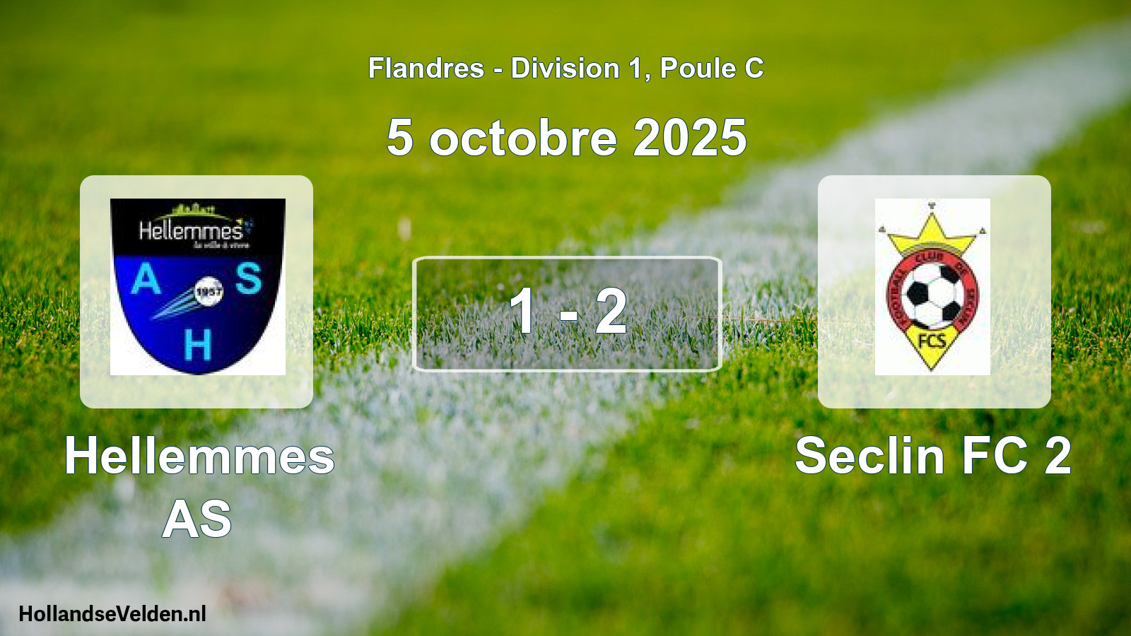 Match joué: Hellemmes AS - Seclin FC 2 1 - 2 (5 octobre 2025)