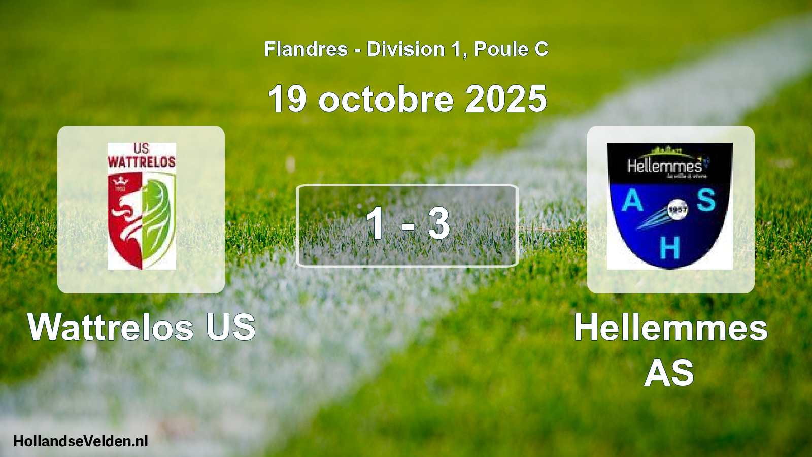 Match joué: Wattrelos US - Hellemmes AS 1 - 3 (19 octobre 2025)