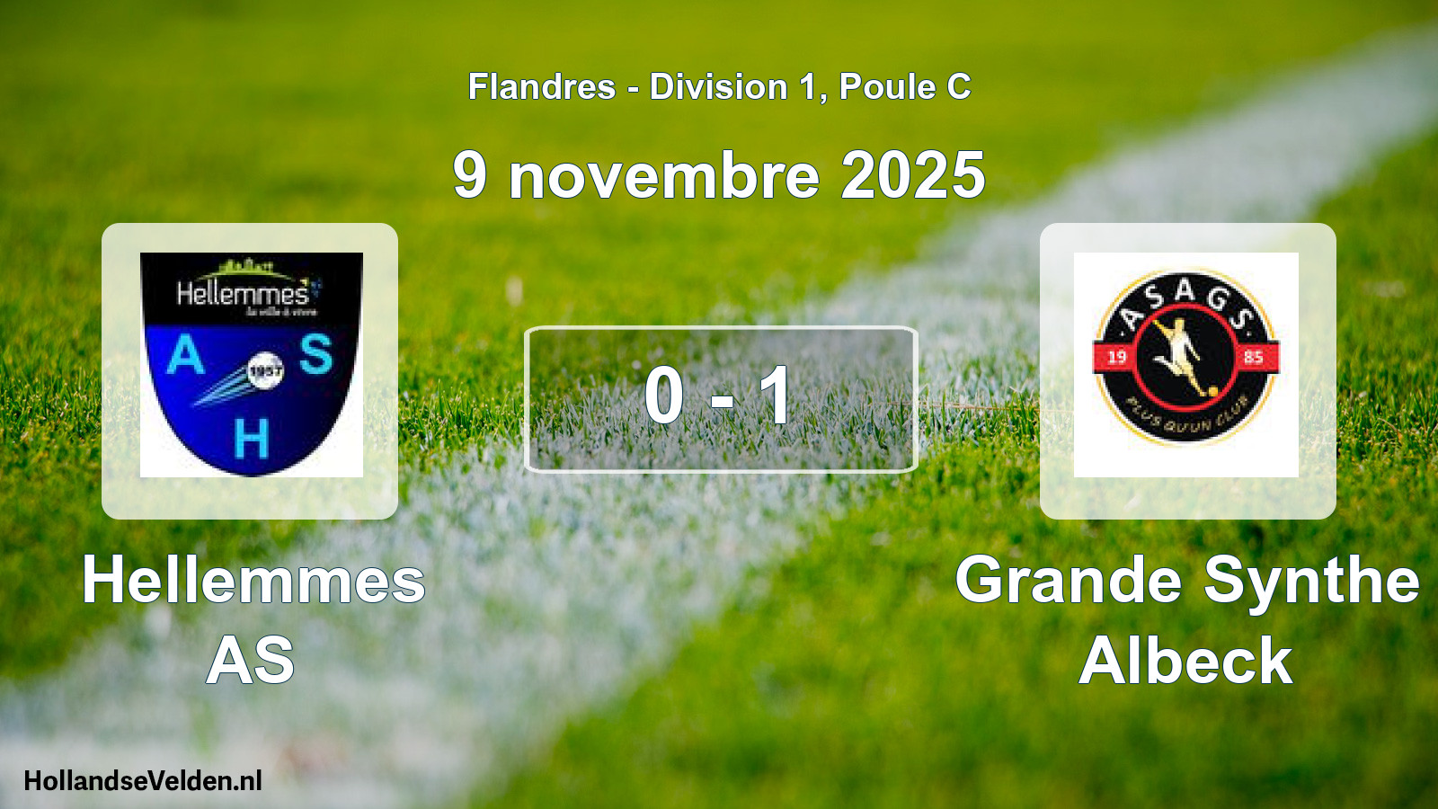 Gespeelde wedstrijd: Hellemmes AS - Grande Synthe Albeck 0 - 1 (9 november 2025)