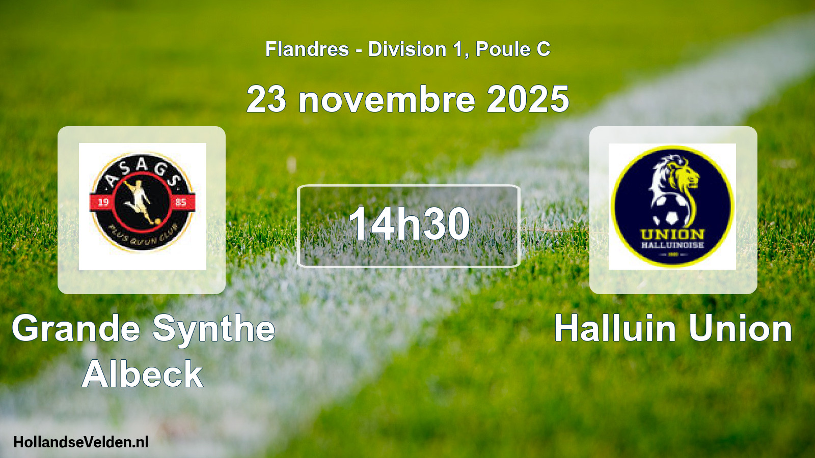 Scheduled Match: Grande Synthe Albeck - Halluin Union (23 November 2025)