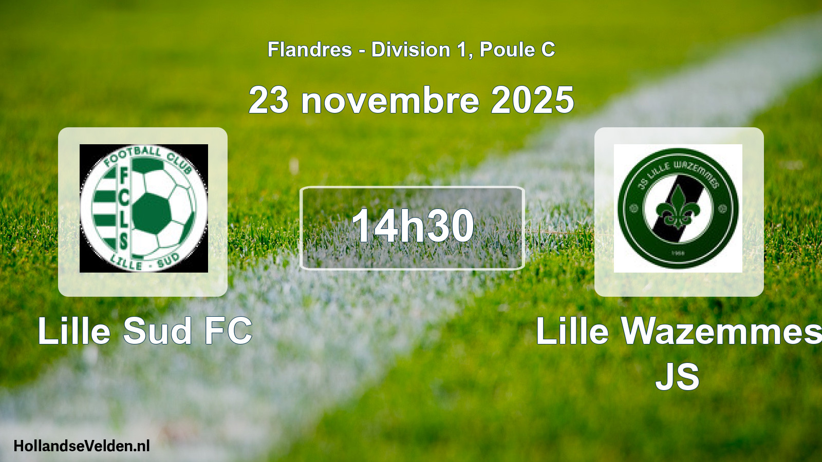 Geplande wedstrijd: Lille Sud FC - Lille Wazemmes JS (23 november 2025)
