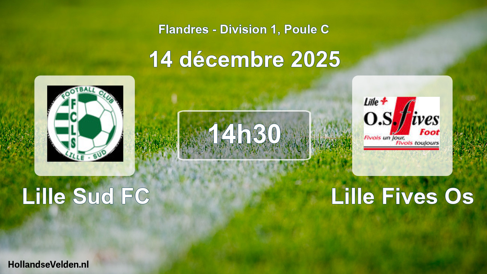 Match programmé: Lille Sud FC - Lille Fives Os (14 décembre 2025)