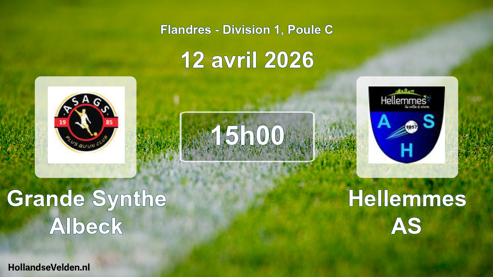 Scheduled Match: Grande Synthe Albeck - Hellemmes AS (12 April 2026)