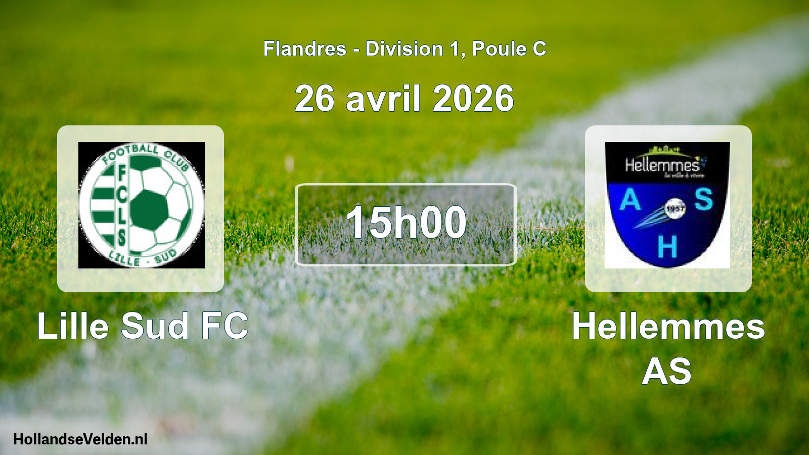 Geplande wedstrijd: Lille Sud FC - Hellemmes AS (26 april 2026)