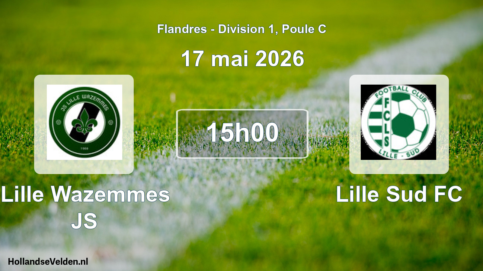 Match programmé: Lille Wazemmes JS - Lille Sud FC (17 mai 2026)