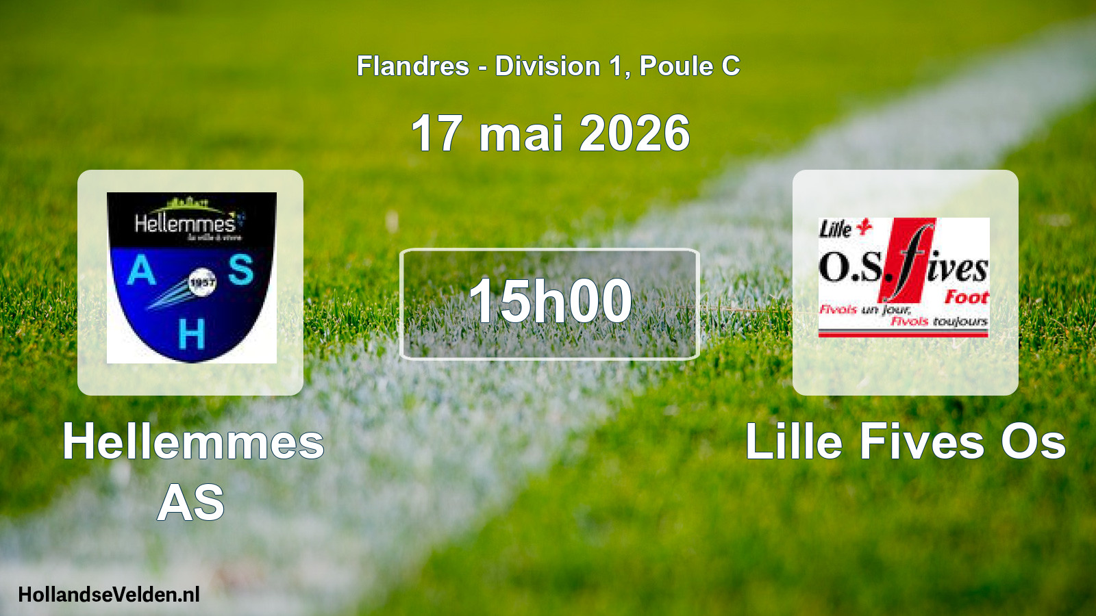 Match programmé: Hellemmes AS - Lille Fives Os (17 mai 2026)