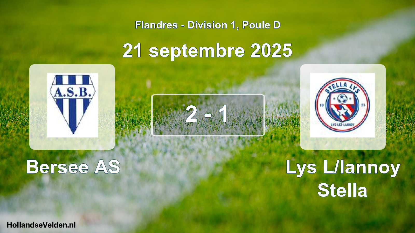 Match joué: Bersee AS - Lys L/lannoy Stella 2 - 1 (21 septembre 2025)