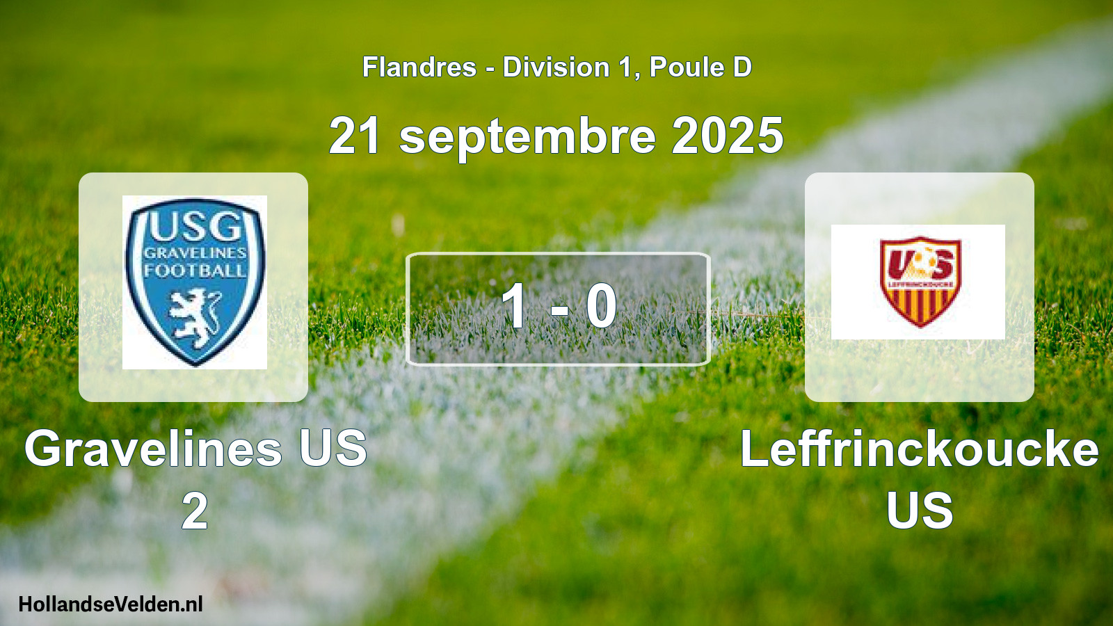Total number of matches played: Gravelines US 2 - Leffrinckoucke US 1 - 0 (21 September 2025)