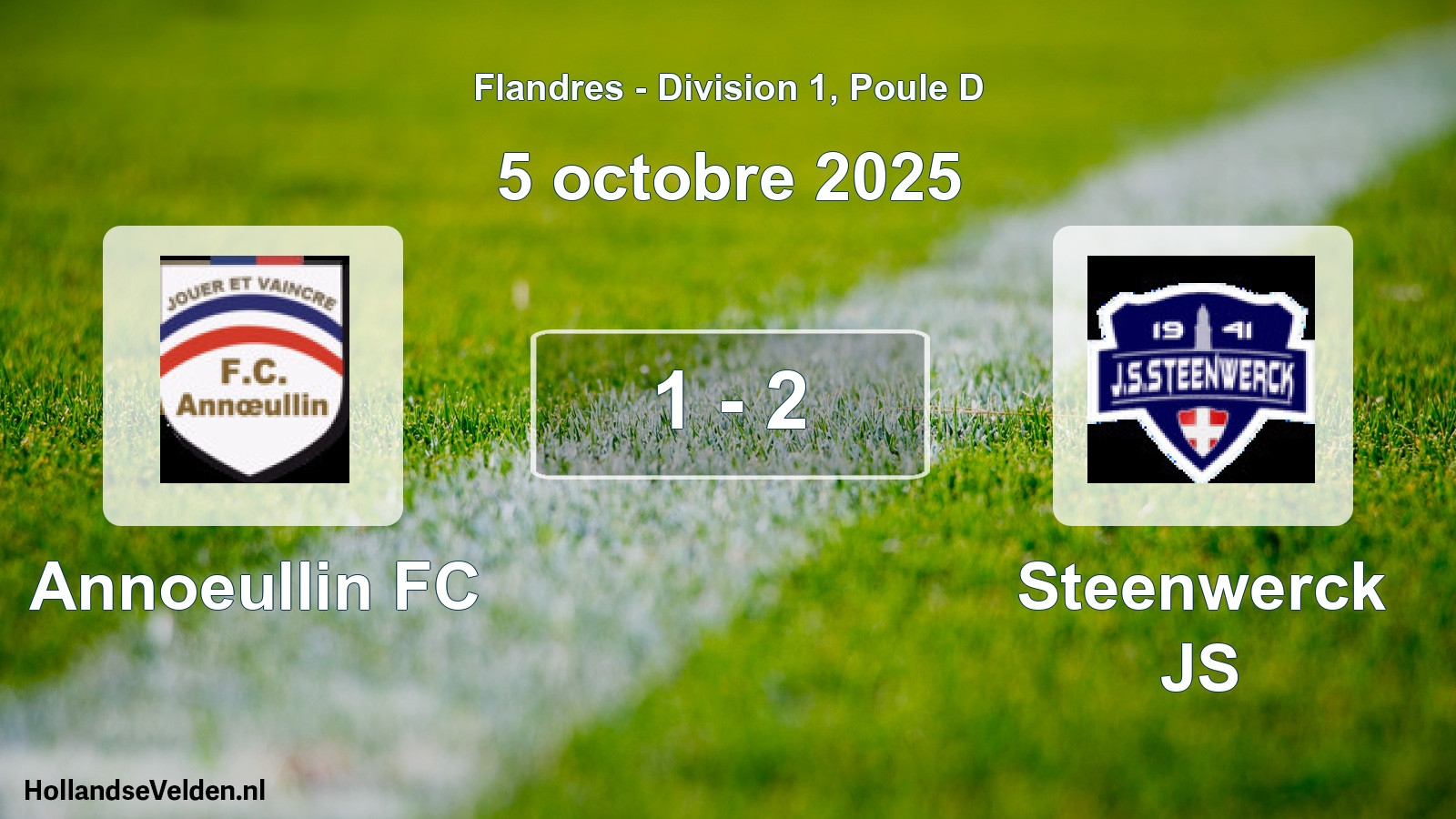 Total number of matches played: Annoeullin FC - Steenwerck JS 1 - 2 (5 October 2025)