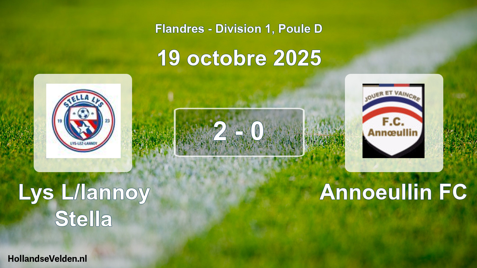 Match joué: Lys L/lannoy Stella - Annoeullin FC 2 - 0 (19 octobre 2025)