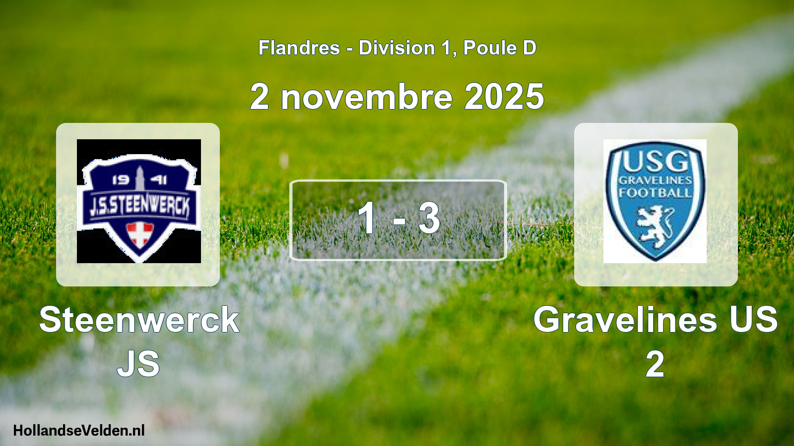 Match joué: Steenwerck JS - Gravelines US 2 1 - 3 (2 novembre 2025)