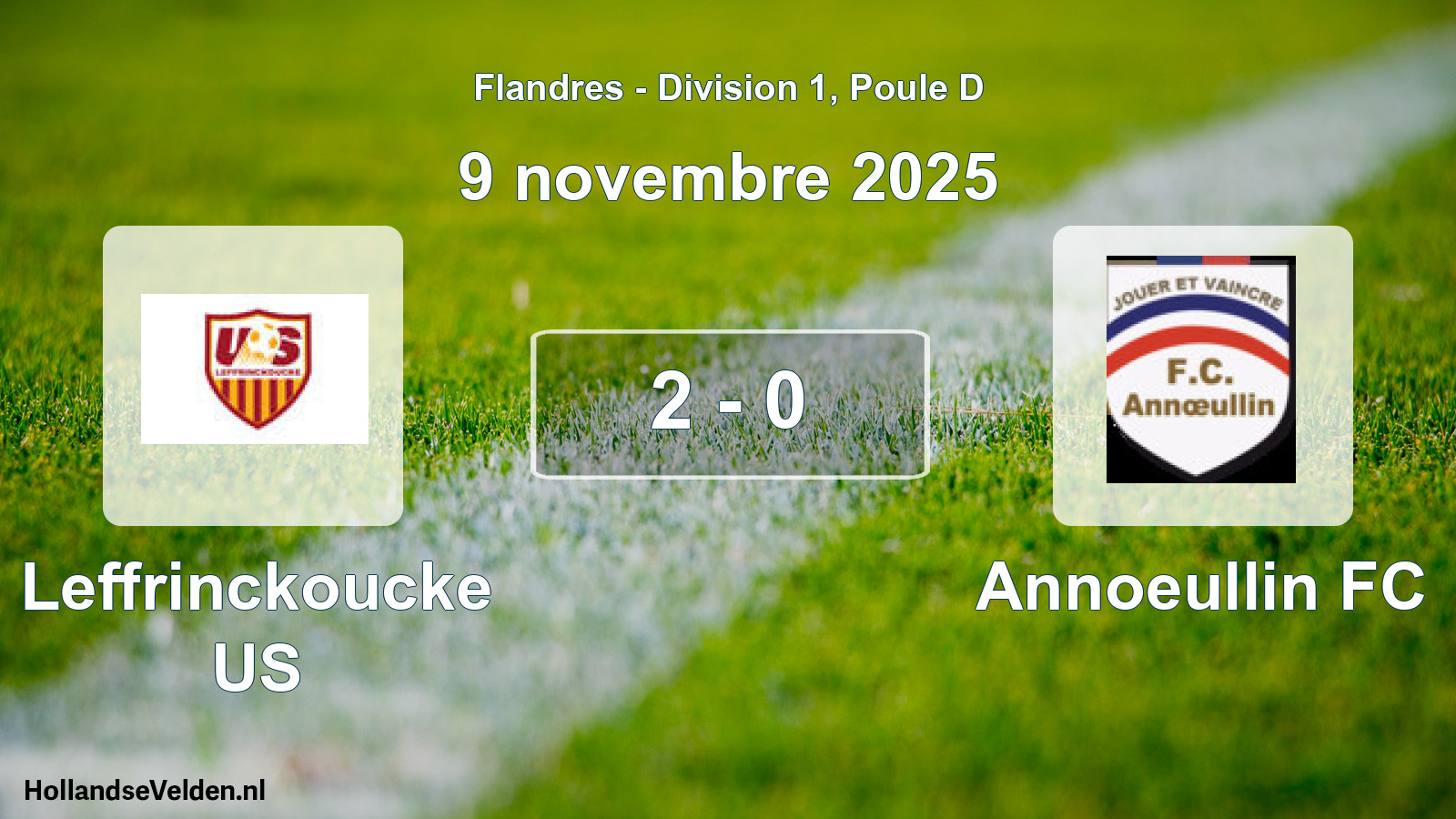 Match joué: Leffrinckoucke US - Annoeullin FC 2 - 0 (9 novembre 2025)