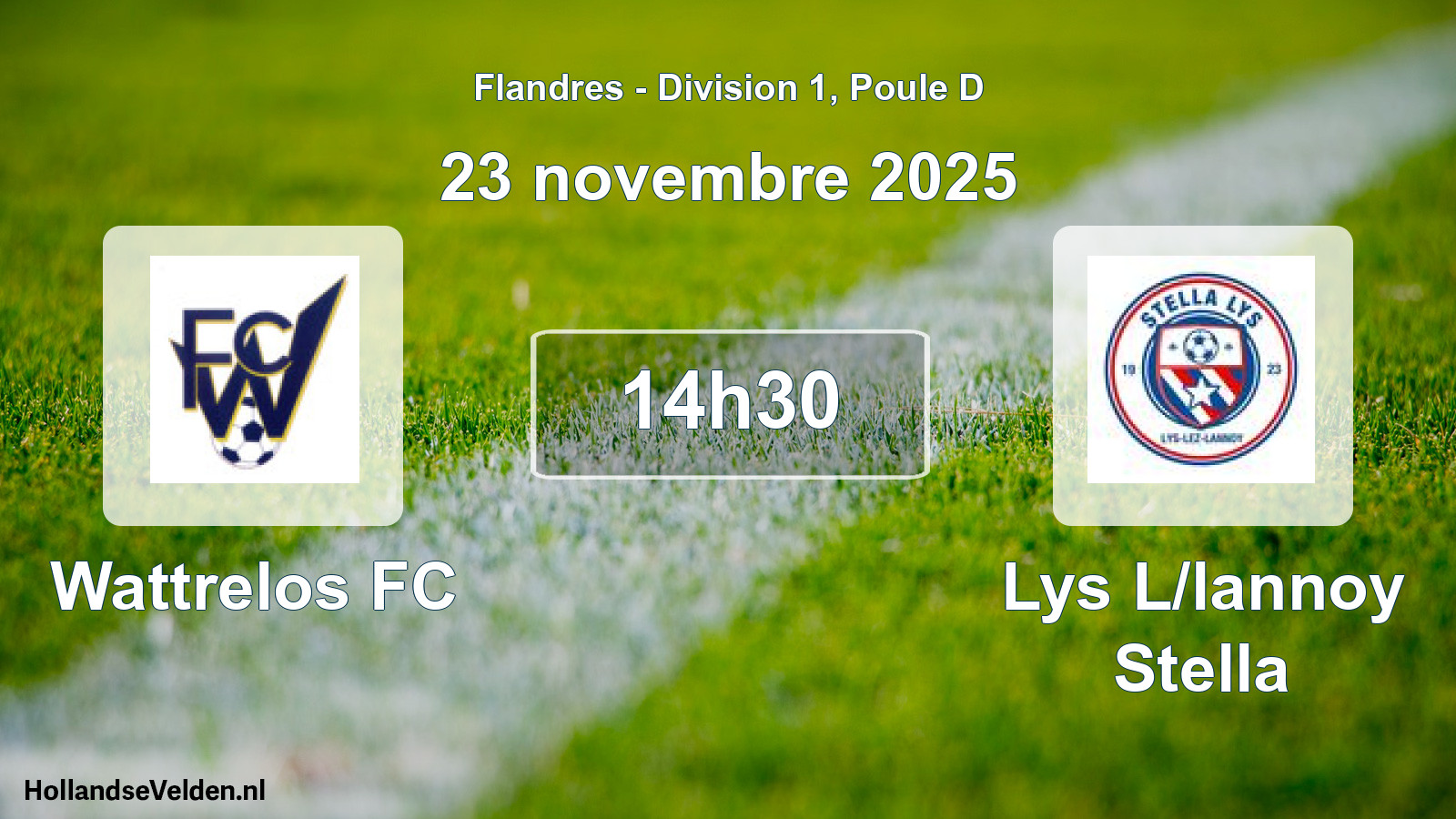 Match programmé: Wattrelos FC - Lys L/lannoy Stella (23 novembre 2025)