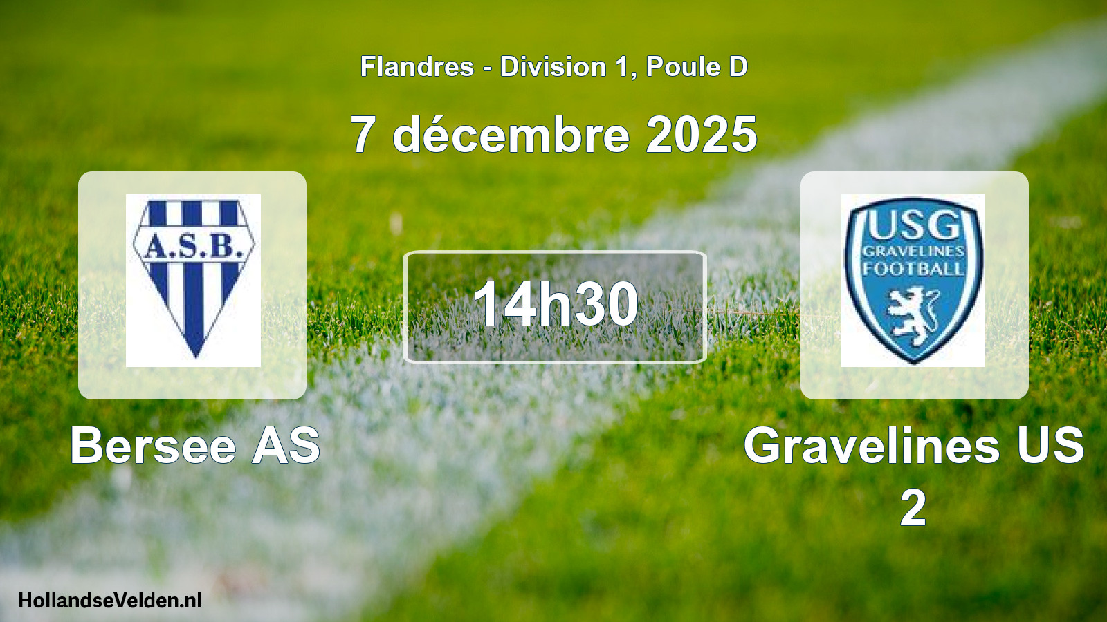 Match programmé: Bersee AS - Gravelines US 2 (7 décembre 2025)