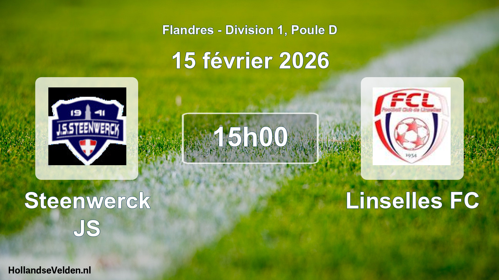 Match programmé: Steenwerck JS - Linselles FC (15 février 2026)