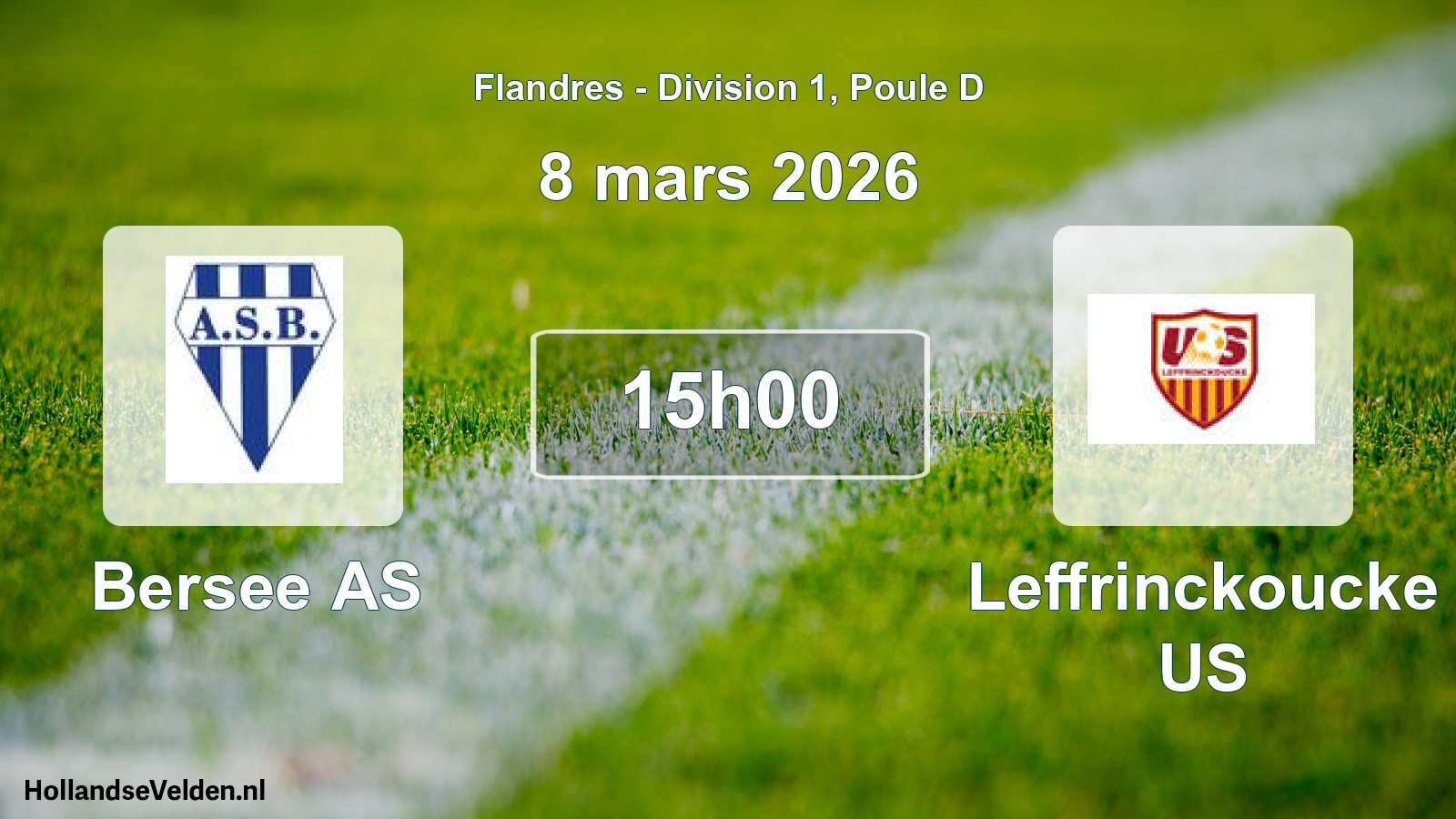 Match programmé: Bersee AS - Leffrinckoucke US (8 mars 2026)