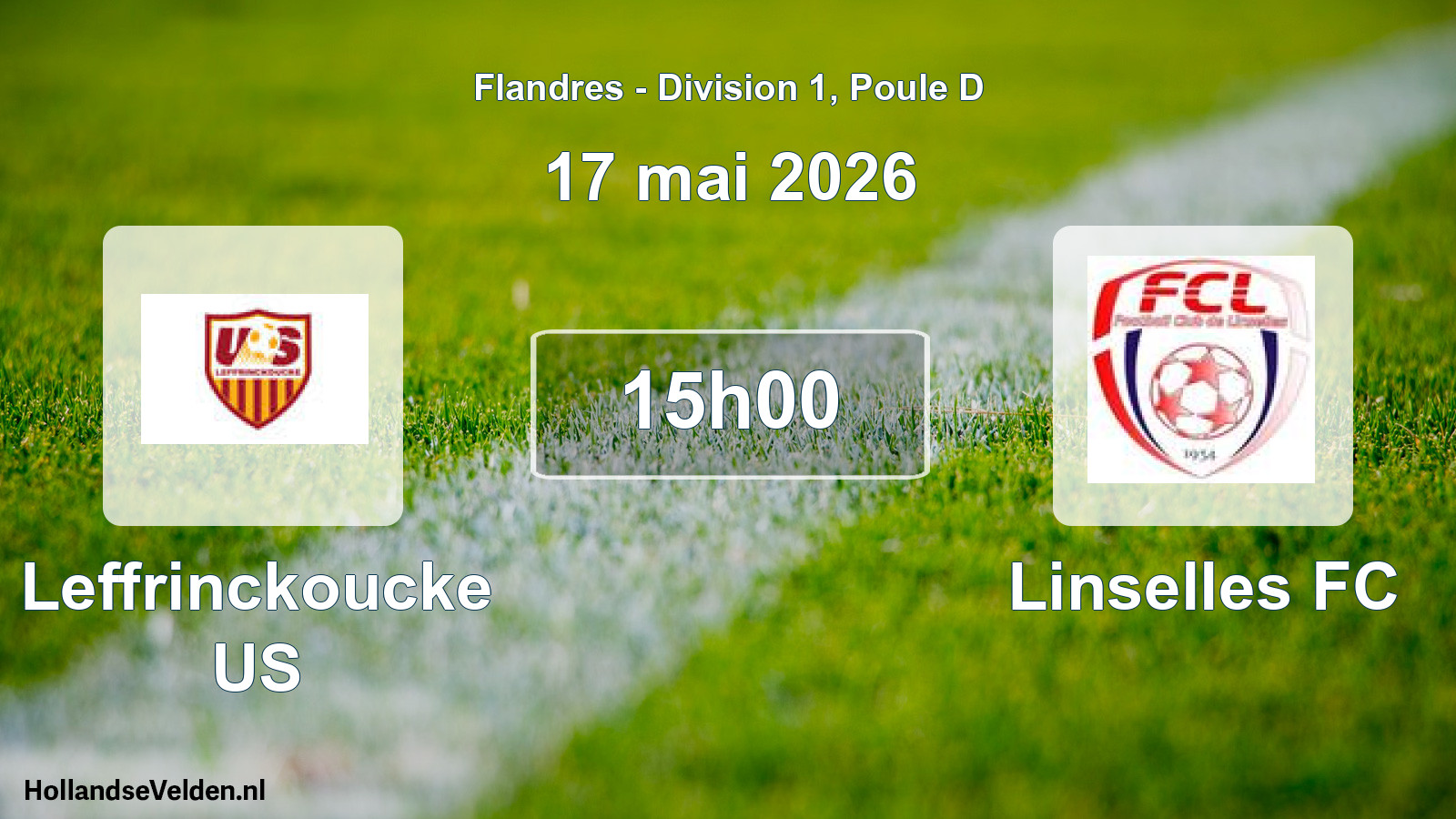Match programmé: Leffrinckoucke US - Linselles FC (17 mai 2026)