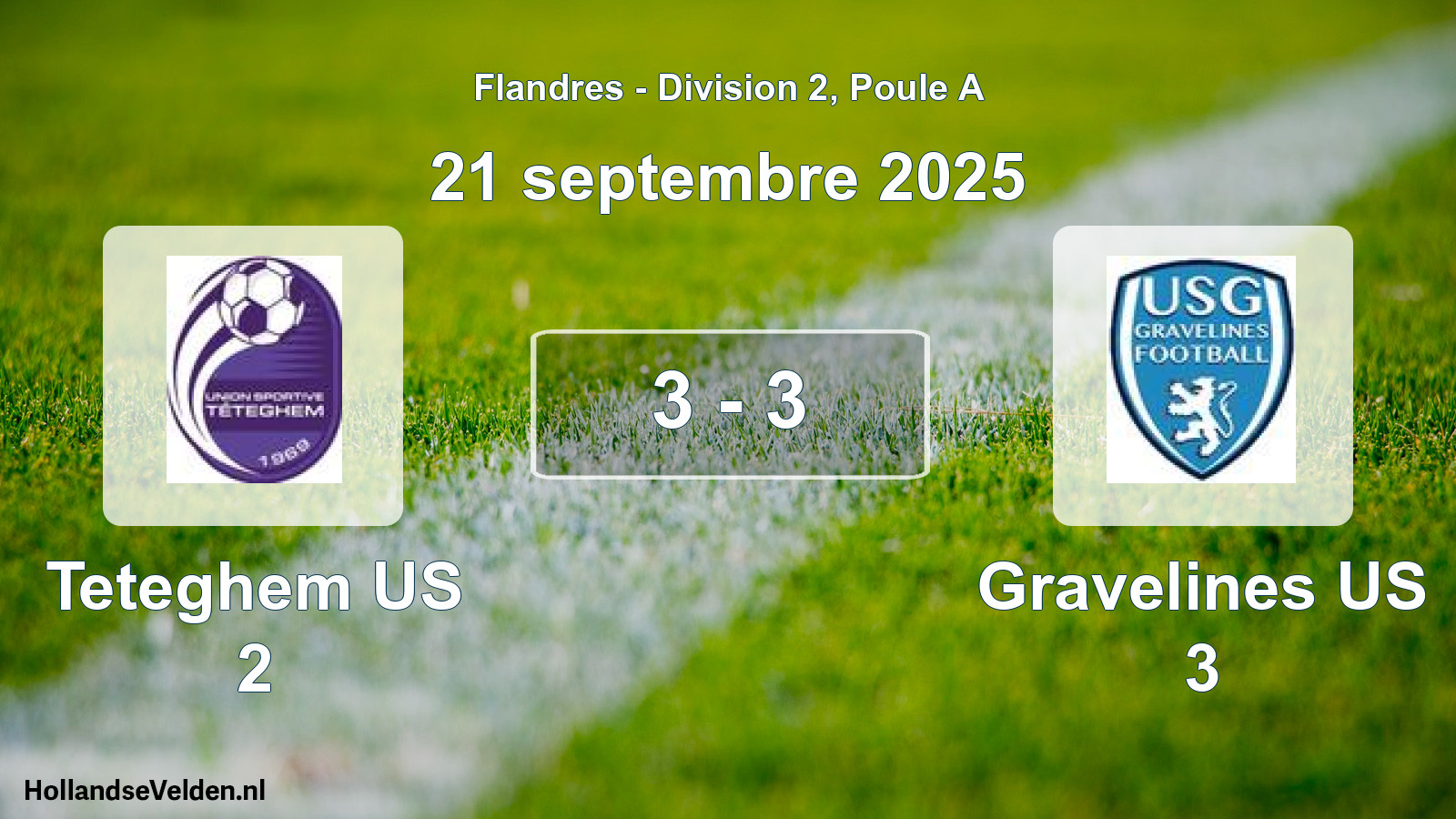 Gespeelde wedstrijd: Teteghem US 2 - Gravelines US 3 3 - 3 (21 september 2025)