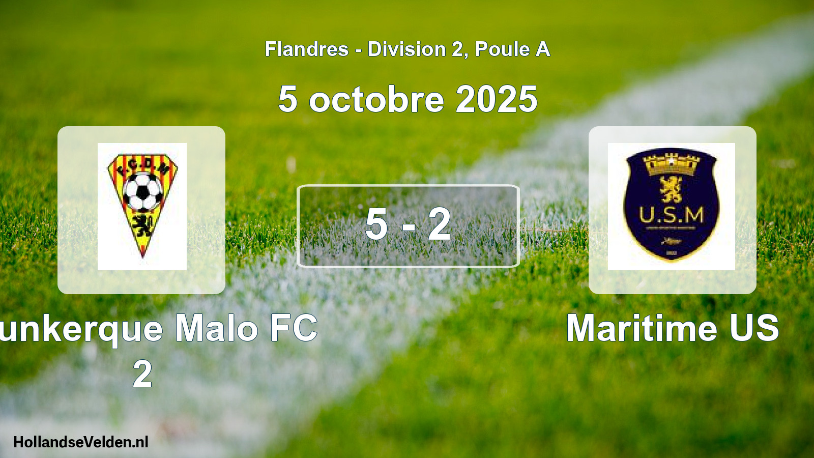 Total number of matches played: Dunkerque Malo FC 2 - Maritime US 5 - 2 (5 October 2025)