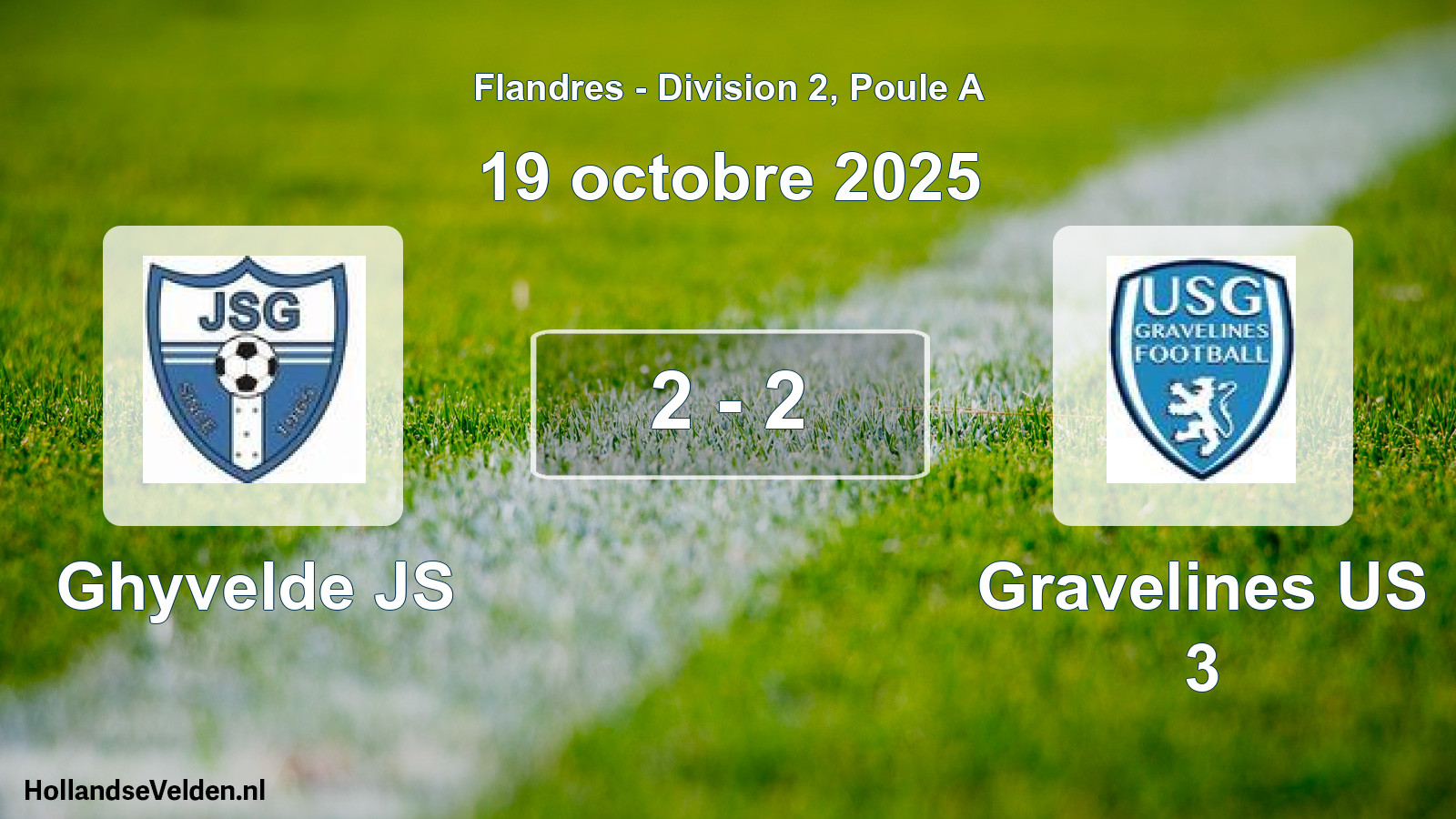 Match joué: Ghyvelde JS - Gravelines US 3 2 - 2 (19 octobre 2025)