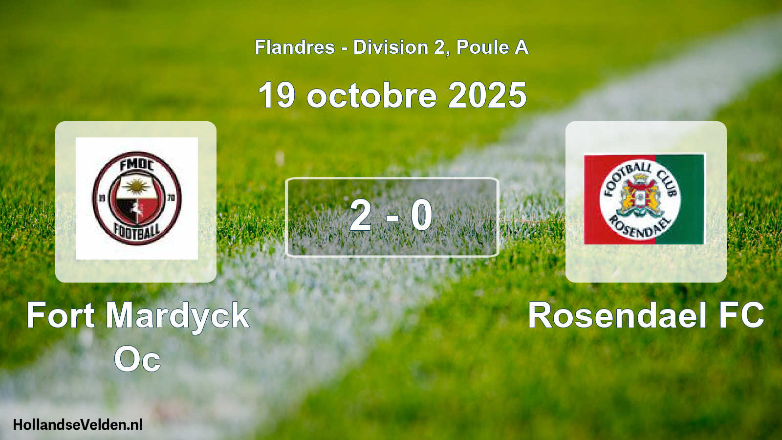 Total number of matches played: Fort Mardyck Oc - Rosendael FC 2 - 0 (19 October 2025)