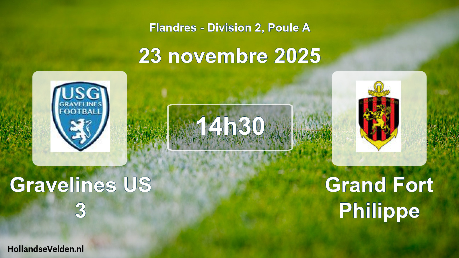 Match programmé: Gravelines US 3 - Grand Fort Philippe (23 novembre 2025)