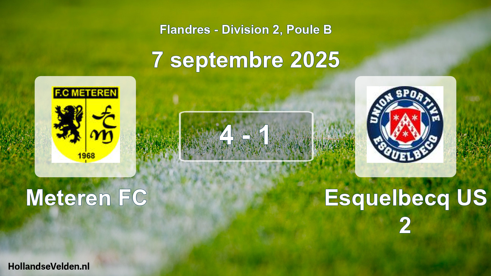 Match joué: Meteren FC - Esquelbecq US 2 4 - 1 (7 septembre 2025)