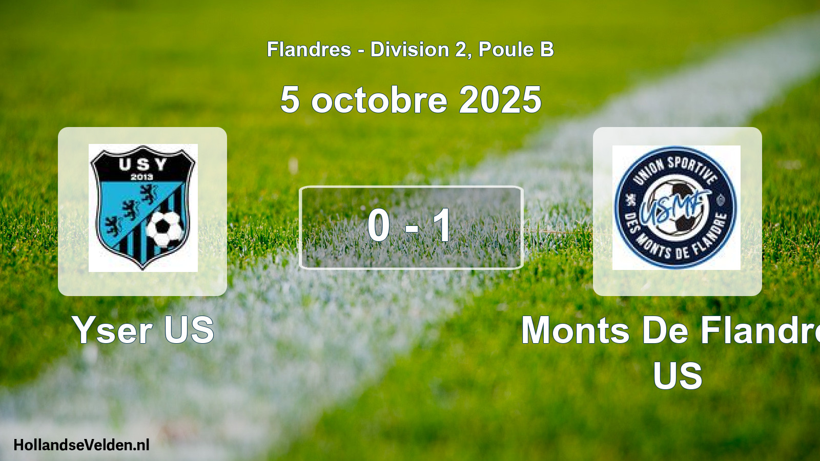 Gespeelde wedstrijd: Yser US - Monts De Flandre US 0 - 1 (5 oktober 2025)